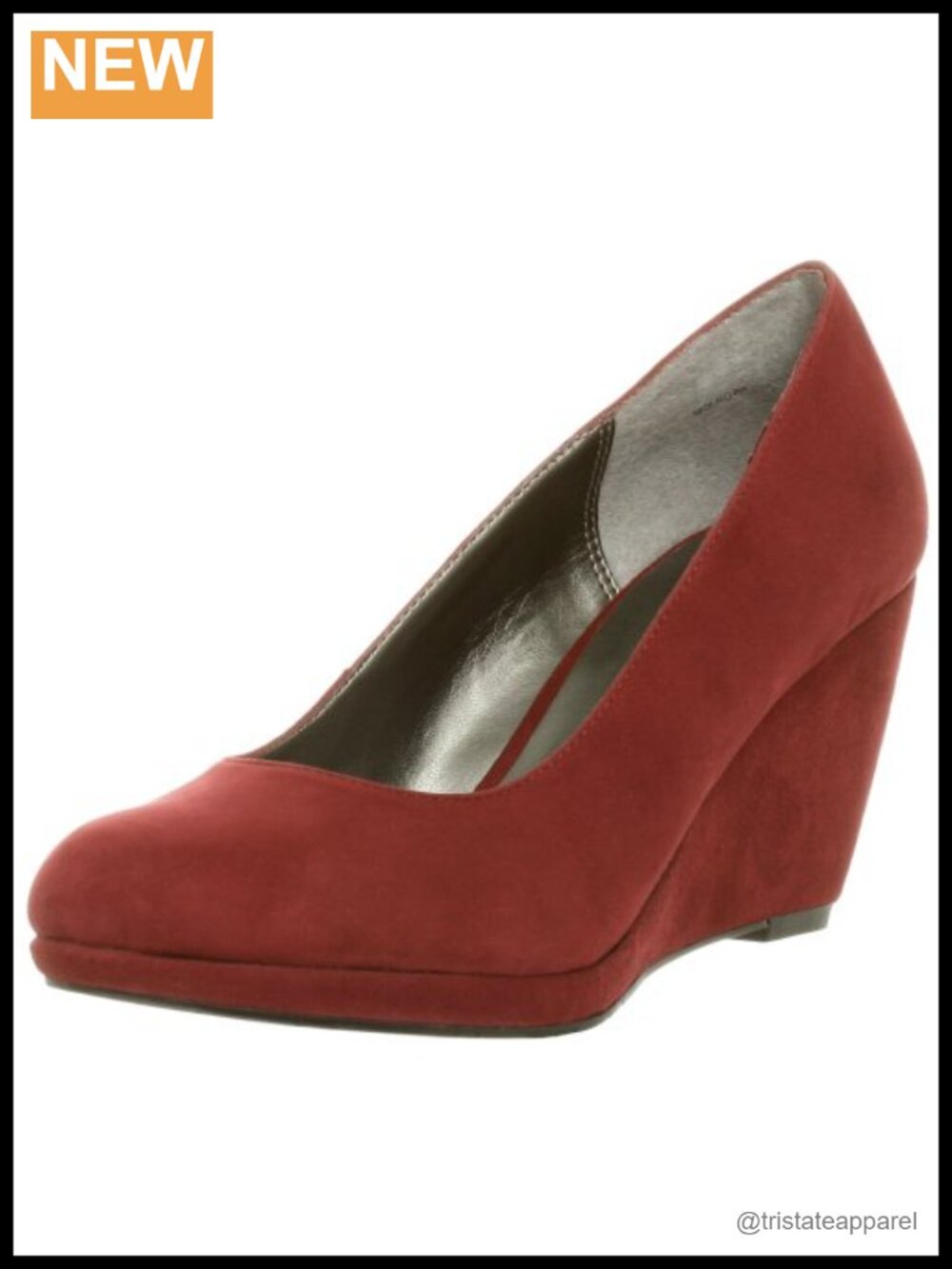 Kid Suede Wedge Pumps Closed Toe Dress Shoes